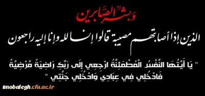 انا لله و انا الیه راجعون

پیام تسلیت به مدیر دفتر بنیادین تعلیم و تربیت مرکز تربیت معلم مبلغ
